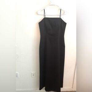 Alex Evenings 90s Vintage Black Spaghetti Strap Maxi Dress Sleeveless Formal 10